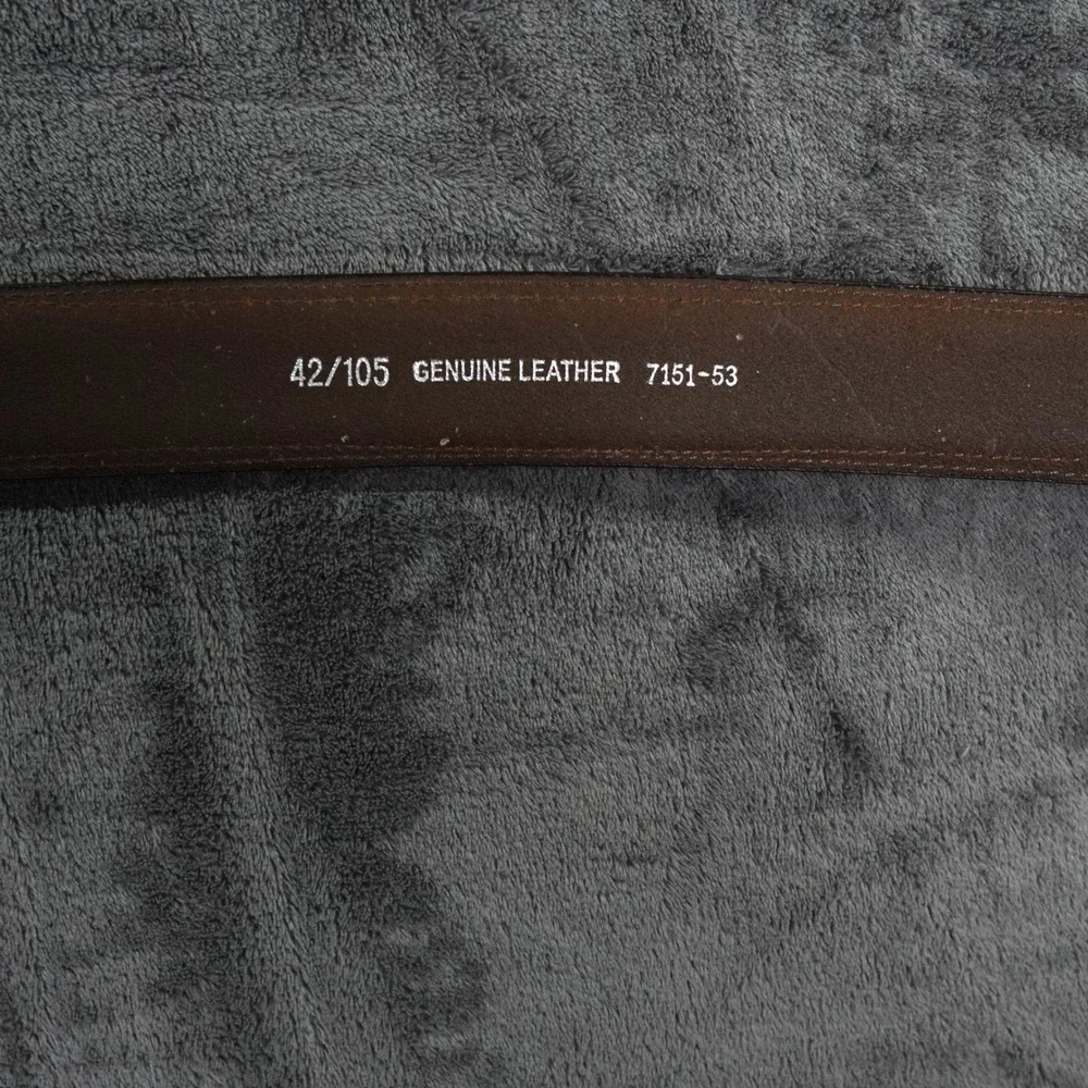 VTG Hank Williams Alumaline 4108 Belt Men 42 Brown Leather Western Country Music